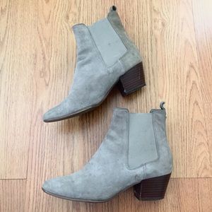 Grey Suede Chelsea Boots